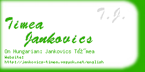 timea jankovics business card